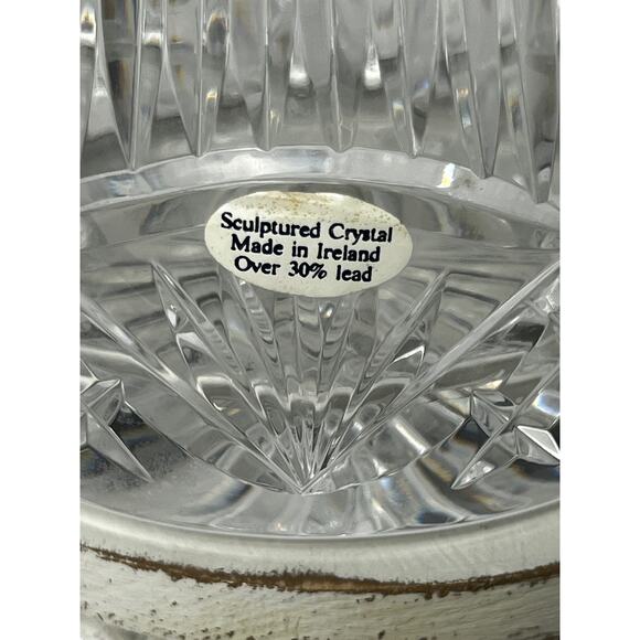 Vintage Irish Crystal Bowl - Sculptured Crystal, Hand Cut, Made in Ireland - Picture 3 of 6